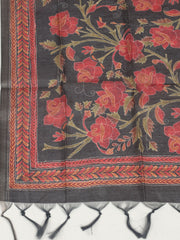 Embroidered Tussar Unstitched Suit With Dupatta