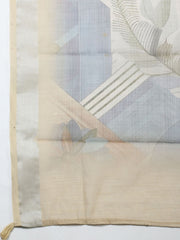 Embroidered Linen Blend Ustitched Suit With Pant & Dupatta