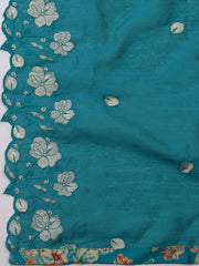 Neck Embroidered Cotton Blend Unstitched Suit With Dupatta