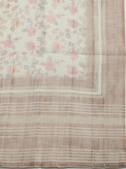 Embroidered Linen Unstitched Kurta With Pant & Dupatta