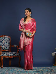 Woven Design Art Silk Unstitched Suit With Pant & Dupatta