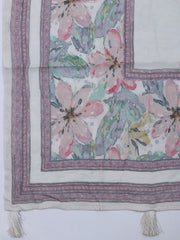 Neck Embroidered Cotton Blend Unstitched Suit With Dupatta