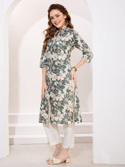 Floral Printed Cotton Kurta