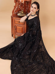 Embroidered Georgette Saree