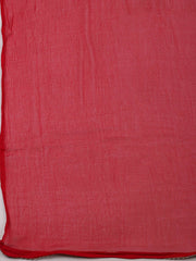 Embroidered Chanderi Hot Pink Unstitched Suit With Pant & Dupatta