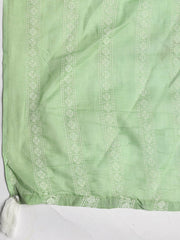 Neck Embroidered Cotton Blend Unstitched Suit With Dupatta