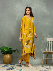 Printed Crepe Kurta With pants