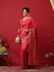 Woven Design Art Silk Rani Saree