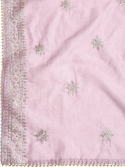 Sequence Work Chanderi Unstitched Suit With Dupatta