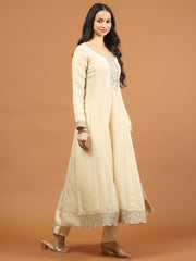 Embroidery Tissue Kurta With Pants & Dupatta