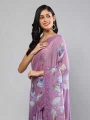Digital Printed Georgette Saree