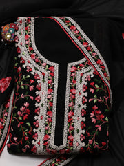 Embroidered Georgette Unstitched Suit Piece With Dupatta