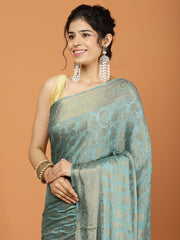 Zari Border Woven Chiffon Saree