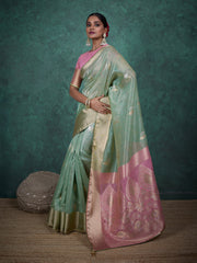 Woven Border Art silk Saree