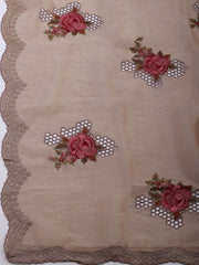 Embroidered Tissue Unstitched Suit With Dupatta