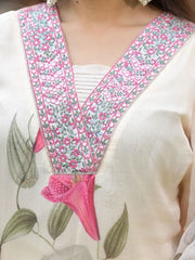 Printed Georgette Kurta With Pants & Dupatta