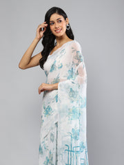 Digital Printed Georgette Saree