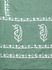 Printed Cotton Blend Unstitched Kurta With Pant & Dupatta