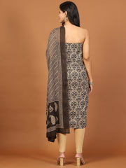 Neck Patti Cotton Blend Unstitched Suit Piece With Dupatta