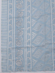 Neck Embroidered Cotton Blend Unstitched Suit With Dupatta