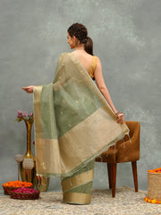 Embroidered Tissue Saree