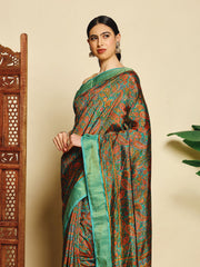 Paisley Printed Art Silk Saree