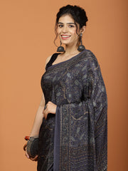 Digital Printed Crepe Woven Saree