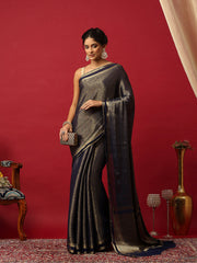Plain Crepe Saree