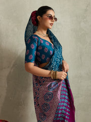 Printed Satin Saree