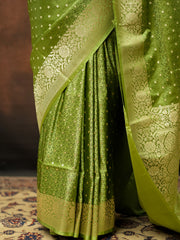 Woven Design Satin Saree