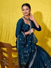 Embroidered Chiffon Saree