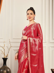 Plain Crepe Saree