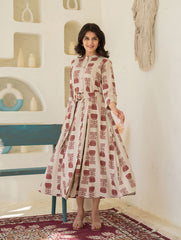 Printed Cotton Blend Dress