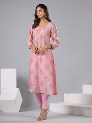 Printed Cotton Blend Kurta