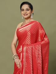 Zari Jaal Woven Crepe Saree