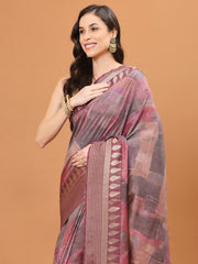 Digital Printed Handloom Woven Saree