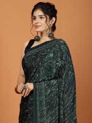 Digital Printed Crepe Woven Saree