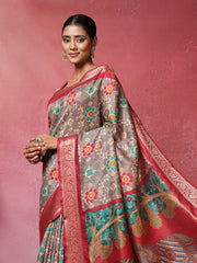 Printed Art-Tusser Saree