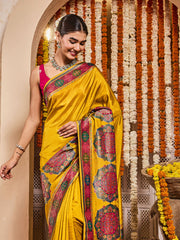 Resham Border Art Silk Saree