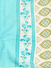 Printed Cotton Blend Unstitched Suit With Dupatta