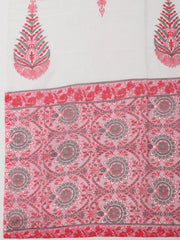 Printed Cotton Blend Unstitched Suit With Dupatta