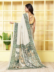 Digital Printed Crepe Saree