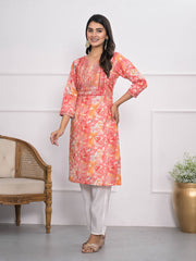 Printed Cotton Blend Kurta