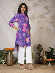 Printed Cotton Blend Kurta
