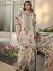 Embellished Silk Blend Kaftaan With Sharara