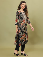 Printed Cotton Blend Kurta With Pant