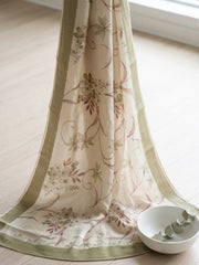 Embroidered Art Silk Unstitched Suit With Pant & Dupatta