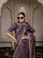 Sequence Embroidery Organza Saree