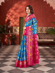 Printed Tussar Saree