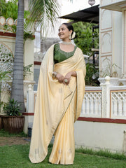 Sequence Embroidery Art Silk Saree